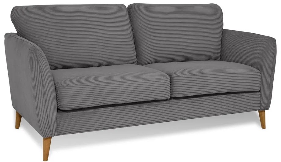 Divano in velluto a coste grigio scuro 170 cm Paris - Scandic