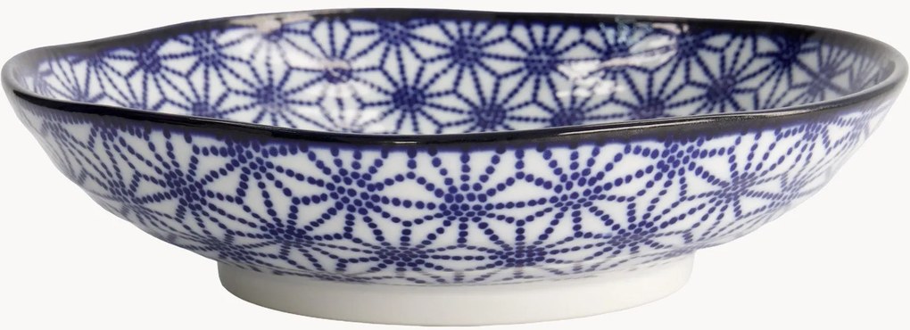 Set di 6 piatti fondi in porcellana Nippon Blue