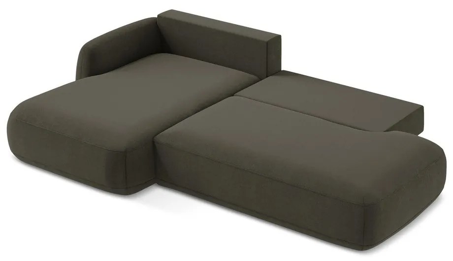Divano angolare marrone allungabile (con penisola a sinistra/con chaise lounge) Hale – Makamii