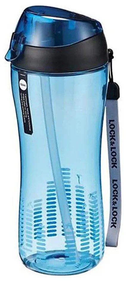Borraccia sportiva da 550 ml con cannuccia, blu