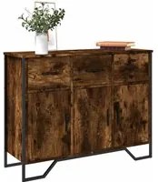 Credenza Rovere Fumo 97x32,5x74,5 cm in Legno Multistrato 848561