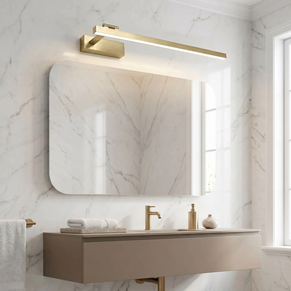 Applique da bagno LED SWE032-1W 60cm BRUSH GOLD