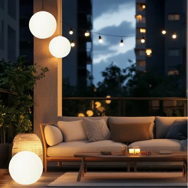 Lampada solare dimmerabile LED RGBW LED/5W/3,7V 3000K IP54 Ø 40 cm