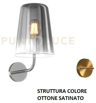 Applique ottone sat. 1 luce cromo 1164os-at-cr