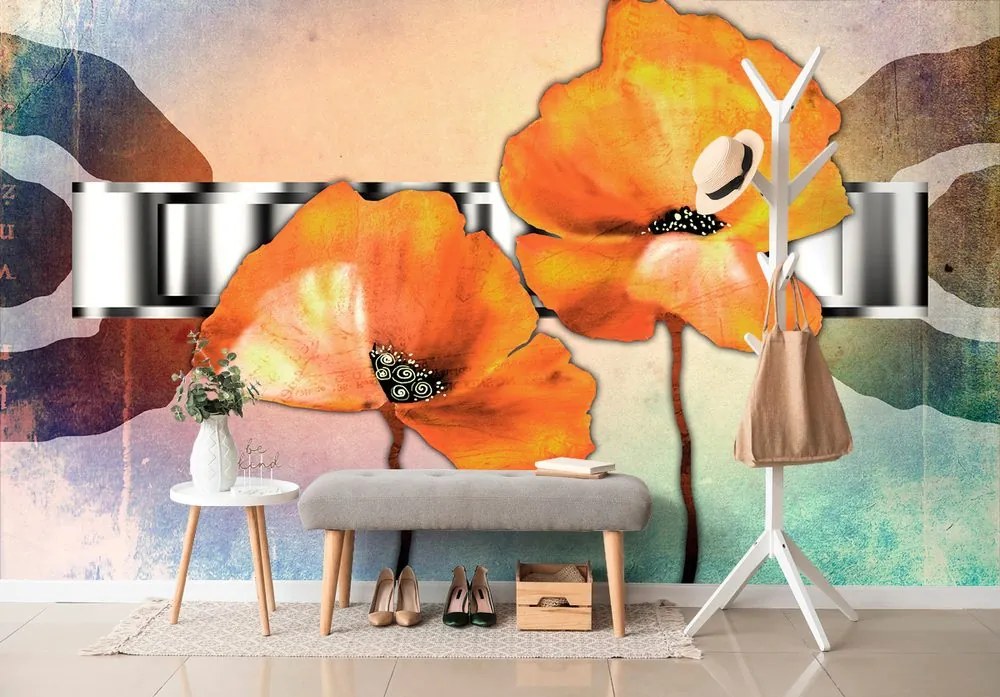 Carta da parati – Fiori in stile orientale