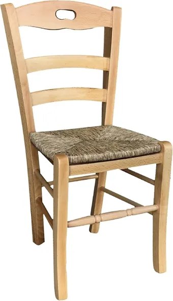 Sedia da cucina con seduta paglia LOIRE Naturale SET 2 PZ