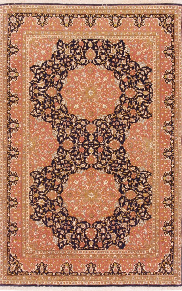 Isfahan Tappeto persiano 220 x 140 Blu (Iran) Annodato A Mano
