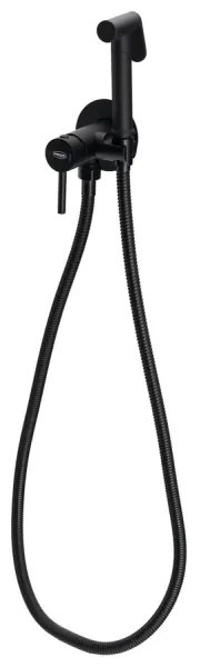 Aqualine - Rubinetto per bidet con doccia da incasso opaco nero