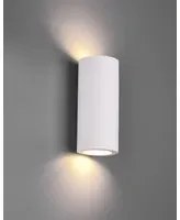 Applique 2xGU10 Cilindro Gesso Biemissione Zazou Bianco Trio Lighting