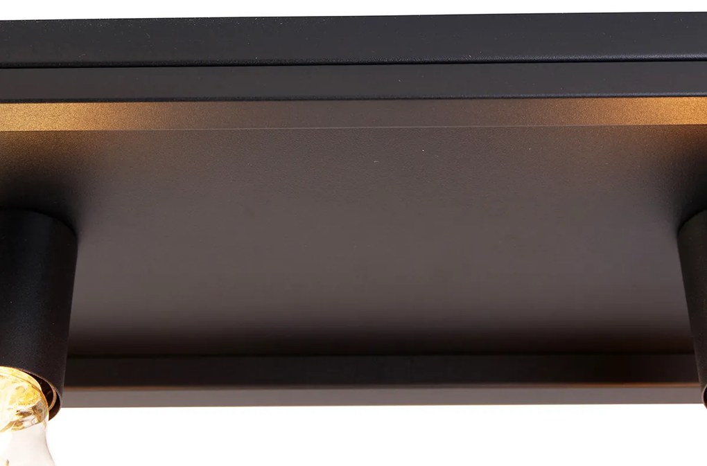 Lampada da soffitto intelligente nera 99,5 cm incl. 4 WiFi A60 - Cage