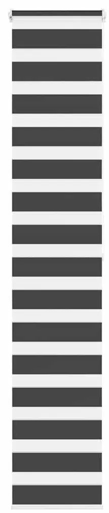 Tenda A Rullo Zebra Nero Larghezza Tessuto 45,9 Cm Poliestere /