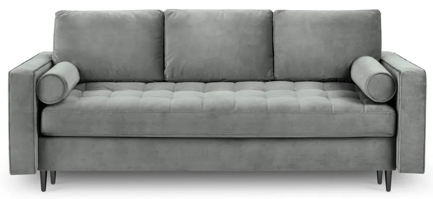 Divano letto in velluto grigio chiaro Santo - Milo Casa