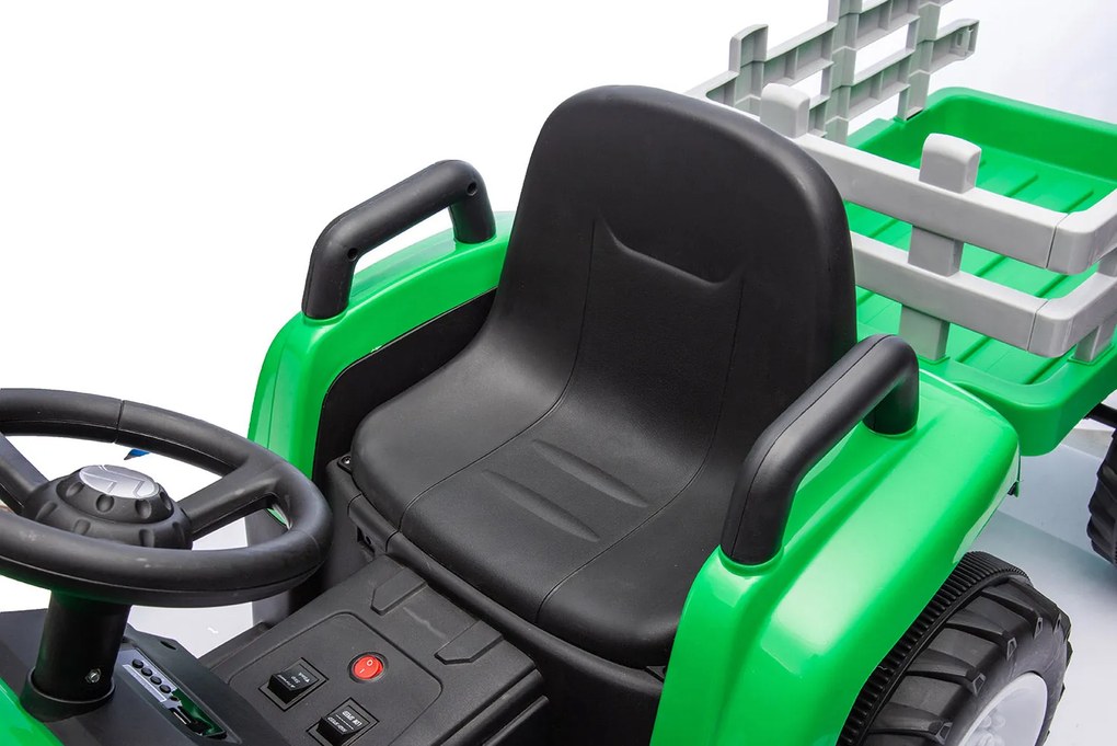 Trattore Elettrico per Bambini 12V con Rimorchio Verde...