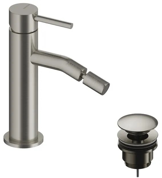 Rubinetto per bidet LOOP SANYCCES argento spazzolato lucido