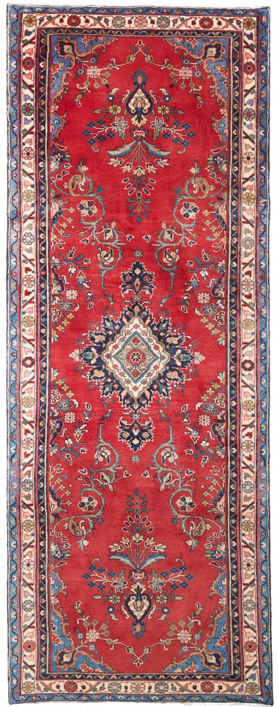 Hamedan Tappeto persiano 110x290 Rosso (Iran) Annodato A Mano