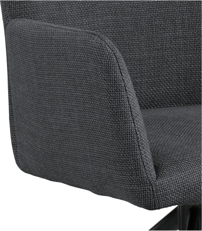 Set di sedie da pranzo grigio scuro in imbottito con braccioli 2 pz Laura – Actona