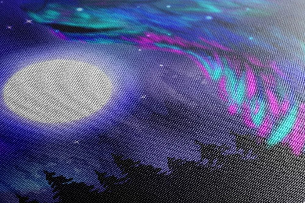 Quadro su tela – Luna dei lupi