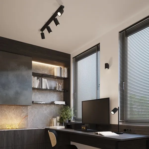 Sollux SL.1586 - Lampada da tavolo KARBON 1xGU10/10W/230V nero