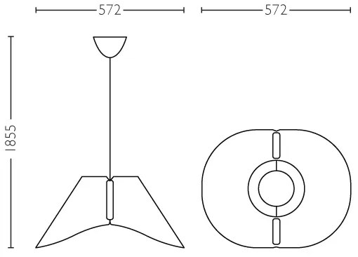 Lampada da soffitto a sospensione E27/60W/230V