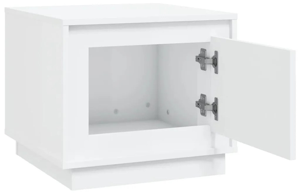 Tavolino da Salotto Bianco 51x50x44 cm in Legno Multistrato