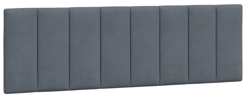 Cuscino testiera grigio scuro 160 cm in velluto