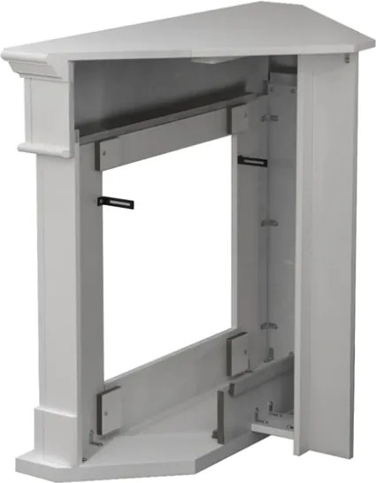 Camino a bioetanolo angolare biocamino da terra ad angolo FORD Bianco L110 x P63 x H102