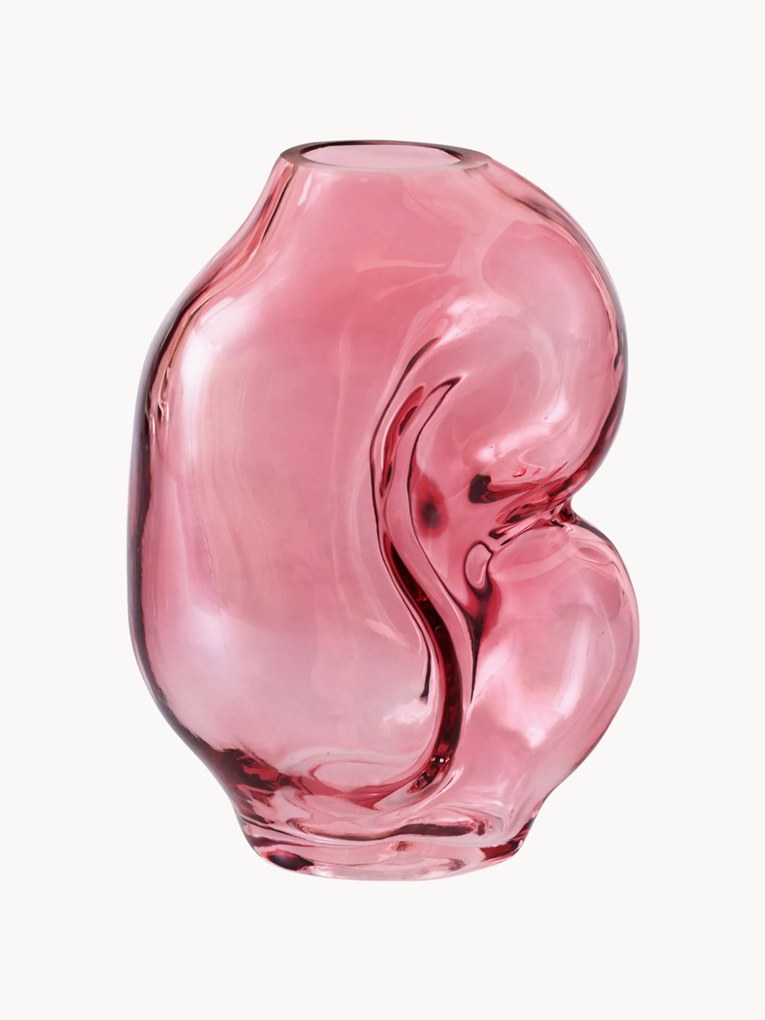 Vaso in vetro fatto a mano Gleam, Alt. 18 cm