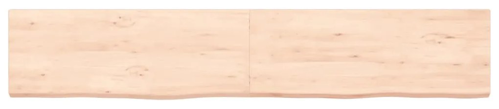 Ripiano a parete 160x30x4 cm legno massello rovere non trattato