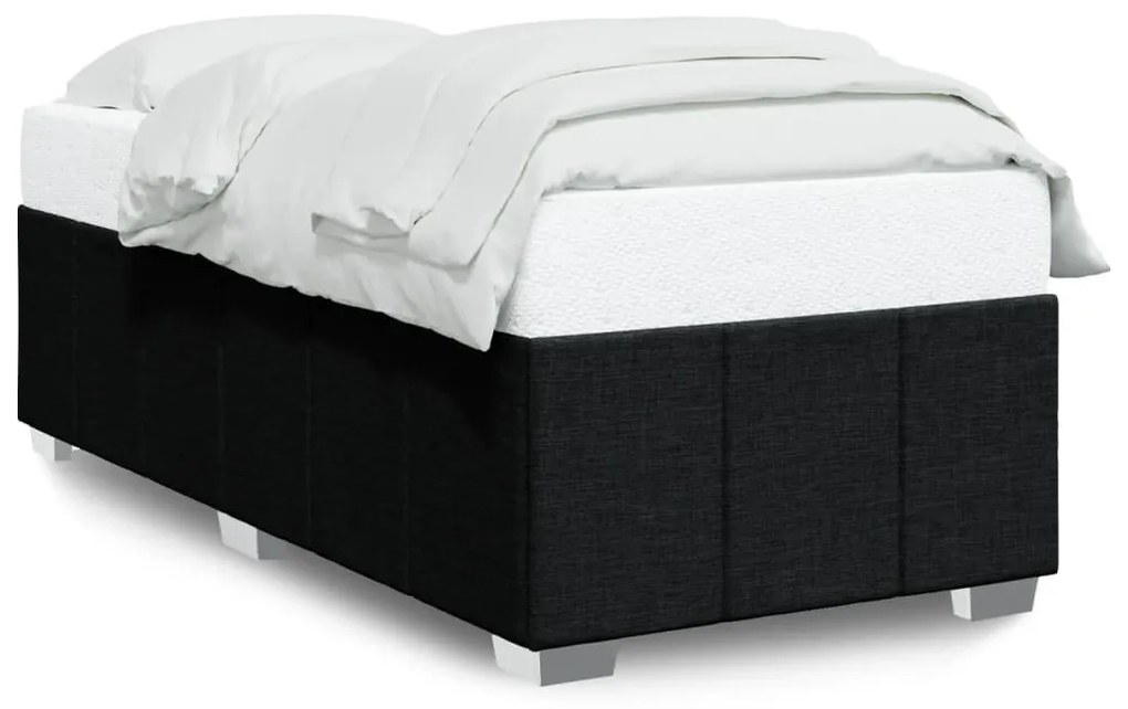 Giroletto senza materasso nero 100x200 cm in tessuto