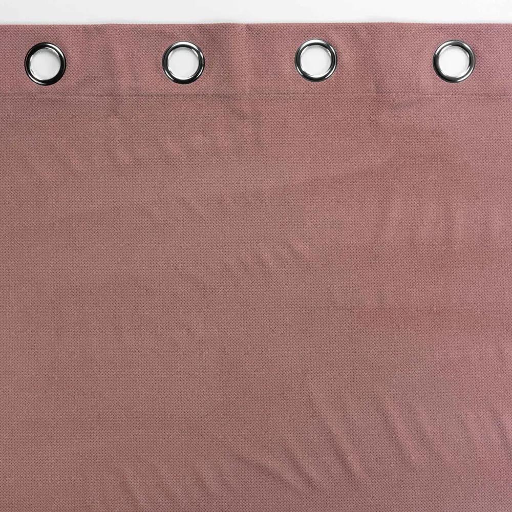 Tenda di velluto rosa 140x260 cm Velouriane - douceur d'intérieur