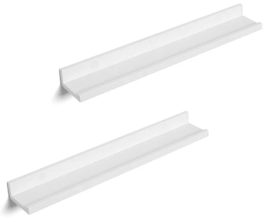 Set di 2 mensole da parete SHELFY bianche