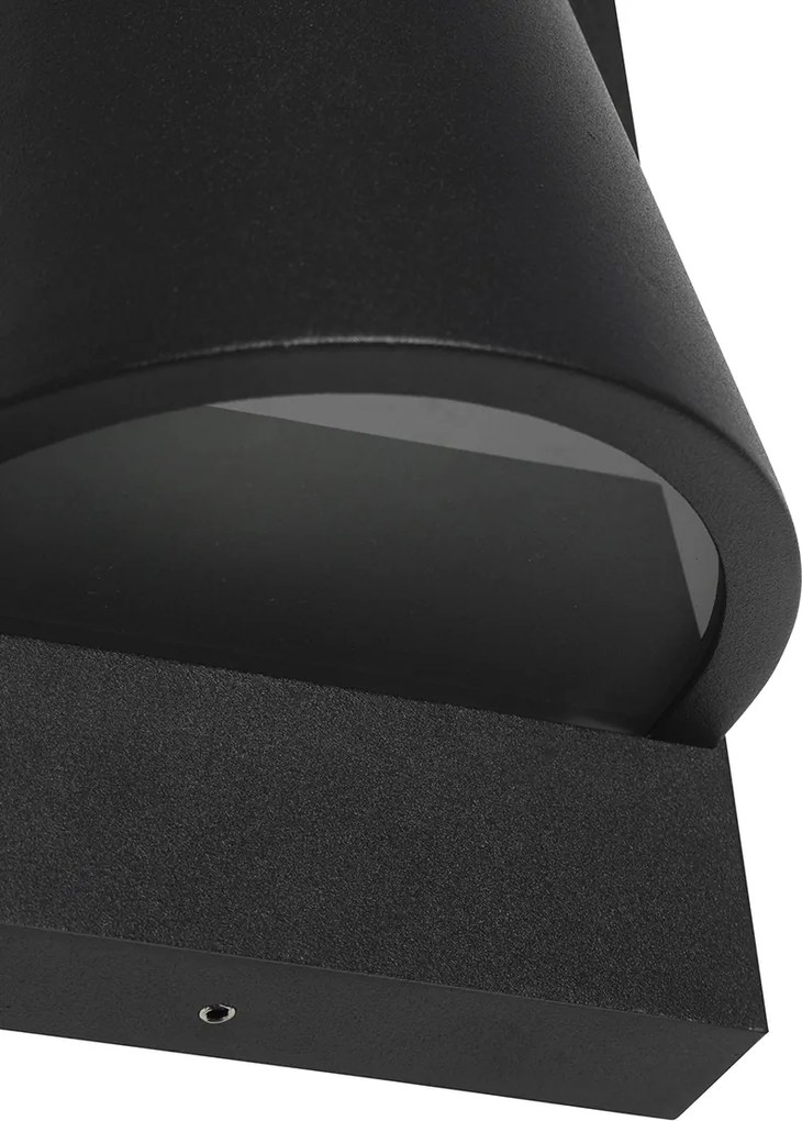 Lampada da parete per esterni intelligente nera IP44 con WiFi GU10 - Femke