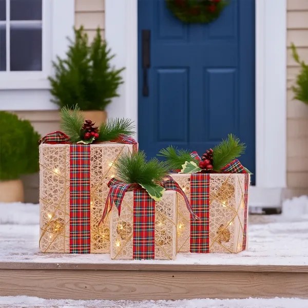 Brilagi - Set da 3 decorazioni natalizie da esterno LED/230V IP44, perfette come regalo