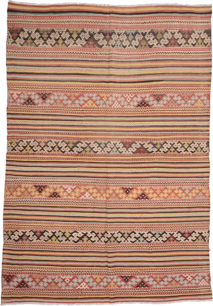 Kilim Tappeto 240x170 (Tacchino) Annodato A Mano