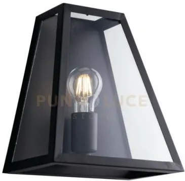 Applique a parete lexington nera 1 luce attacco e27 22x15x27cm in m...