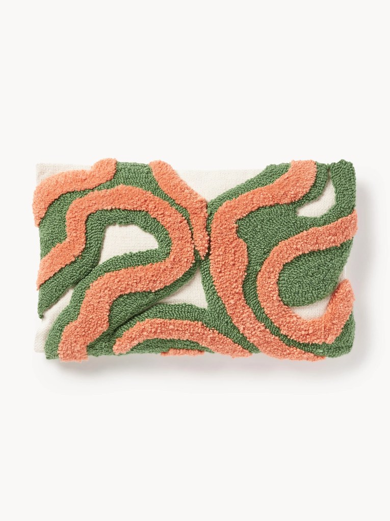 Copricuscino fatto a mano con design trapuntato Jiri