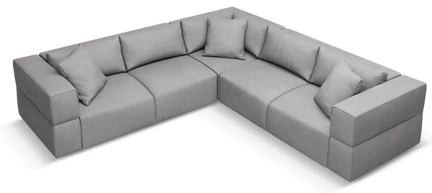 Divano angolare grigio chiaro (variabile) Esther - Milo Casa