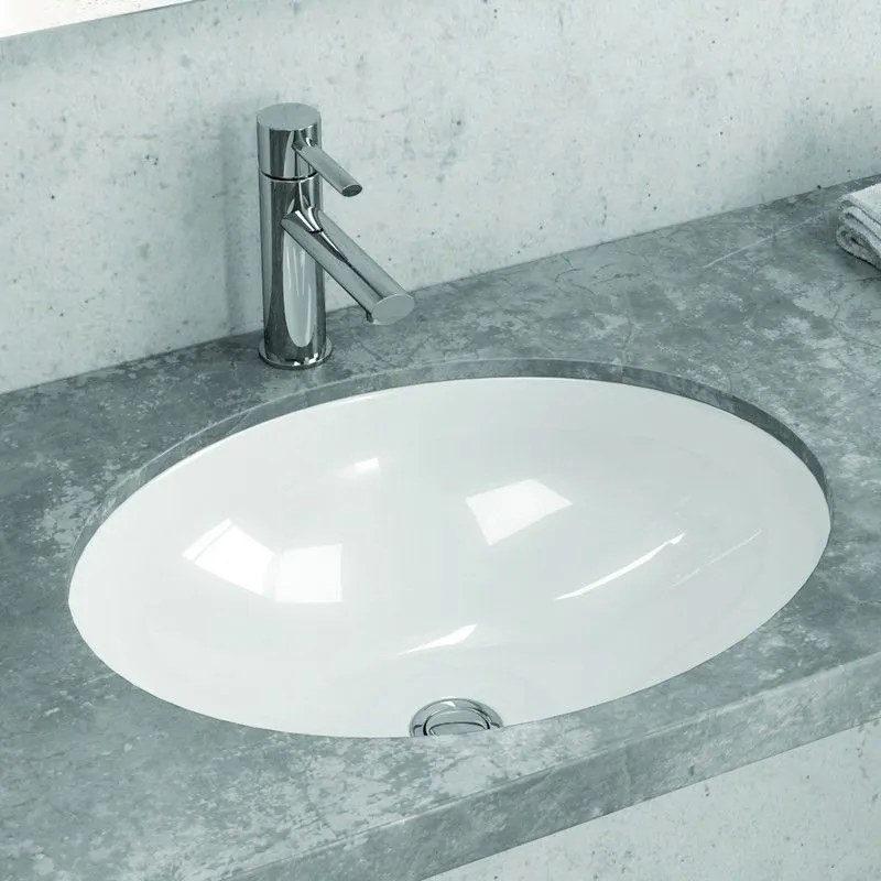 Kamalu - lavabo sottopiano incasso in ceramica 50cm litos-s650