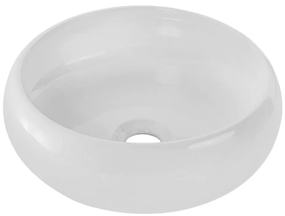 COMAD UN-WIKI-SW - Lavabo da appoggio WIKI ø 36 cm ceramica bianco lucido