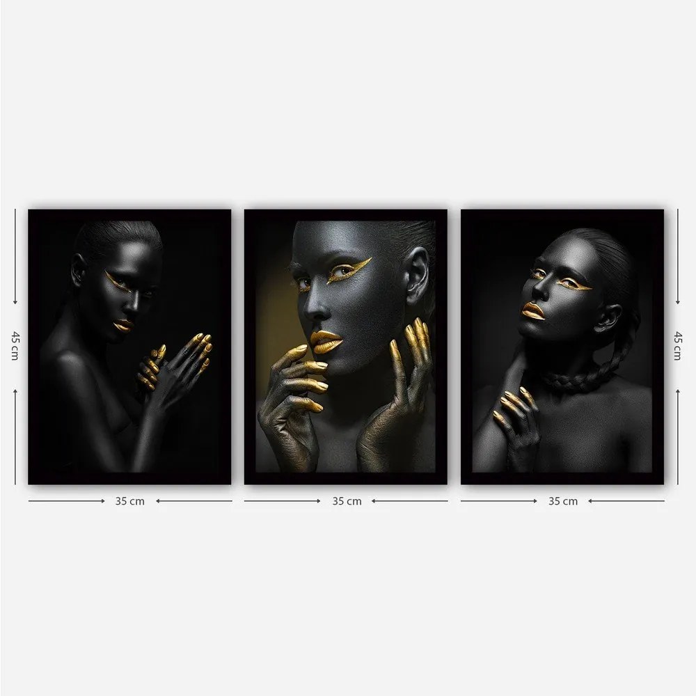 Dipinti in set di 3 pezzi 35x45 cm - Wallity