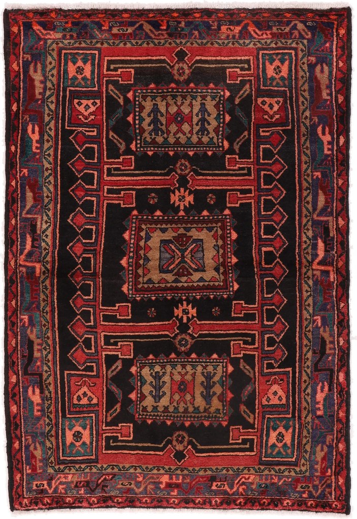 Hamedan Tappeto 210x140 (Iran) Annodato A Mano