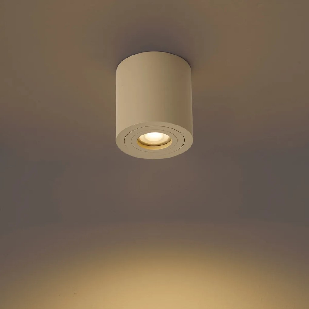 Faretto da soffitto moderno tortora GU10 50mm IP44 - Capa