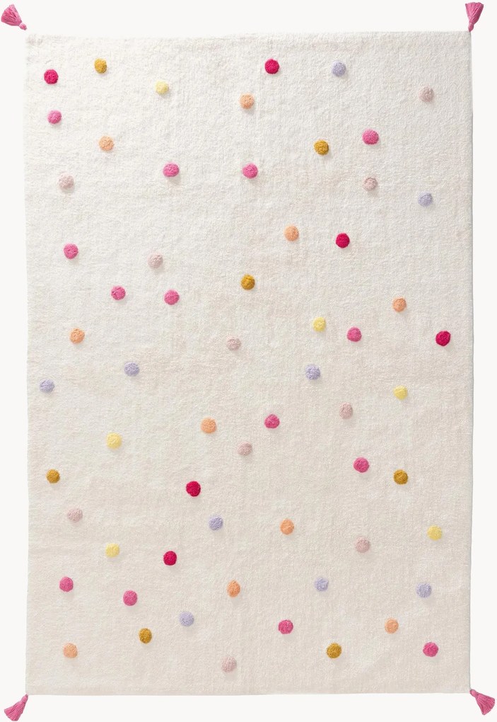 Tappeto per bambini in cotone a pelo lungo fatto a mano lavabile Fiete
