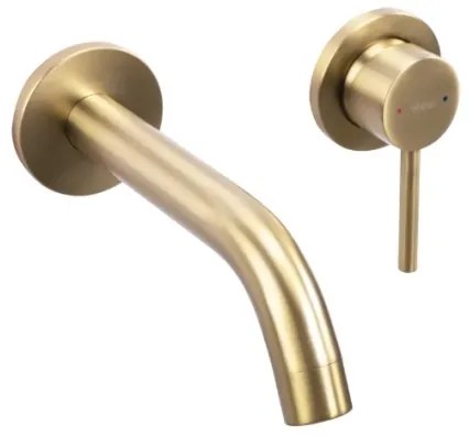 REA-B5334 - Miscelatore per lavabo ad incasso OWEN, finitura oro spazzolato