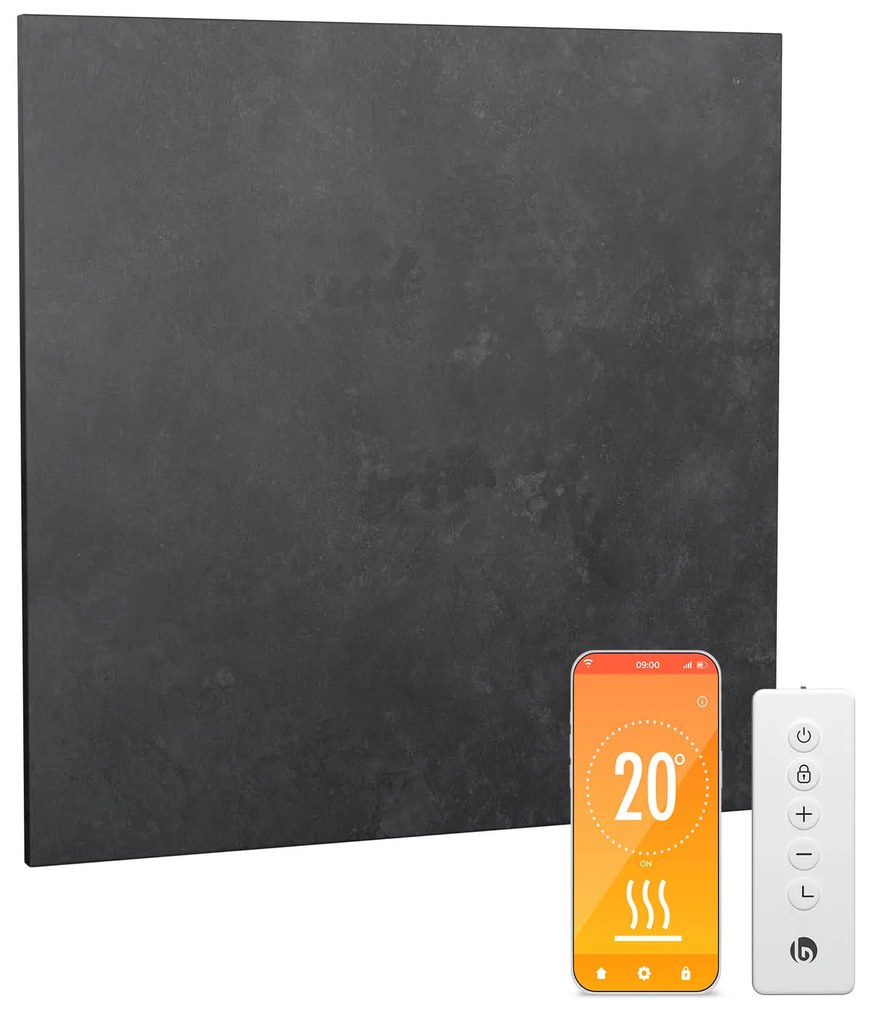 blumfeldt Heat Square | Stufa a infrarossi | Controllo WiFi | 350 W | IP44
