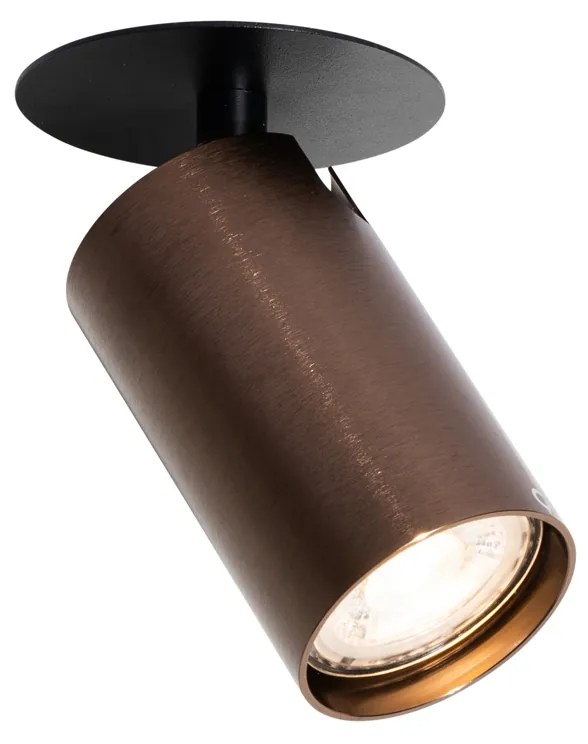 Faretto da incasso moderno bronzo scuro GU10 50mm - Chels