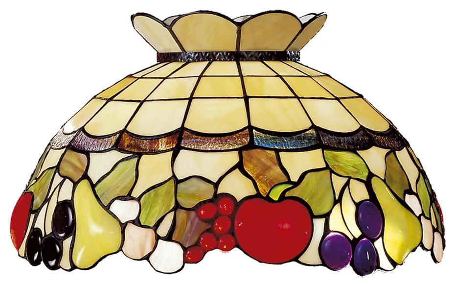 Paralume Tiffany In Vetro Decorato Multicolor D. 45 Cm
