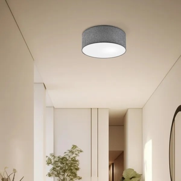 Plafoniera SIRJA 1xE27/15W/230V Ø 35 cm grigio