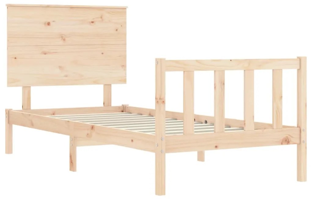 Giroletto con testiera 100x200 cm in legno massello
