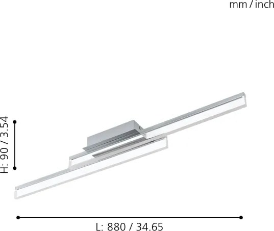 Eglo 97965 - Plafoniera LED PALMITAL 2xLED/10W/230V
